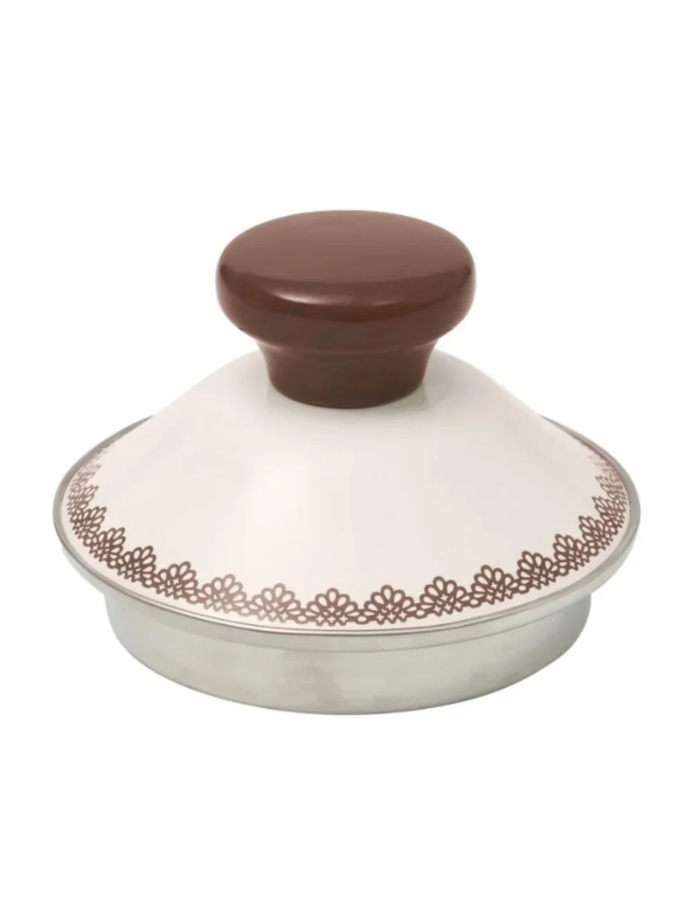 The Pioneer Woman Brown Enamel on Steel Agatha 2.0-Quart Whistling Tea Kettle